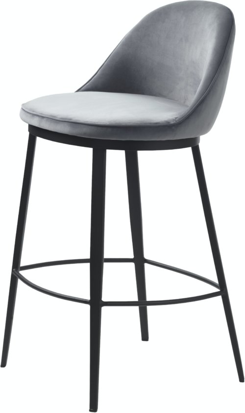 På billedet ser du variationen Gain, Barstol, Fløjl fra brandet Unique Furniture i en størrelse H: 89 cm. x B: 48 cm. x L: 38 cm. i farven Sort