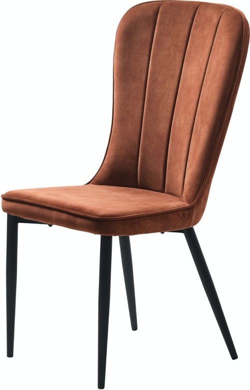 På billedet ser du variationen Hudson, Spisebordsstol, Fløjl fra brandet Unique Furniture i en størrelse H: 98,5 cm. x B: 51,5 cm. x L: 60,5 cm. i farven Rust/Sort