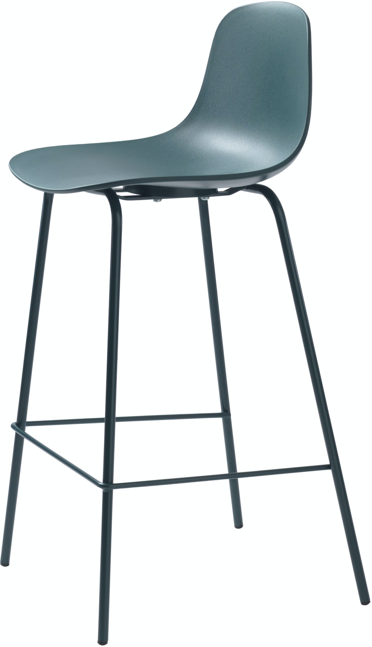 På billedet ser du variationen Whitby, Barstol med ergonomiske kurver fra brandet Unique Furniture i en størrelse H: 92,5 cm. x B: 40,5 cm. x L: 47,5 cm. i farven Petroleumsblå