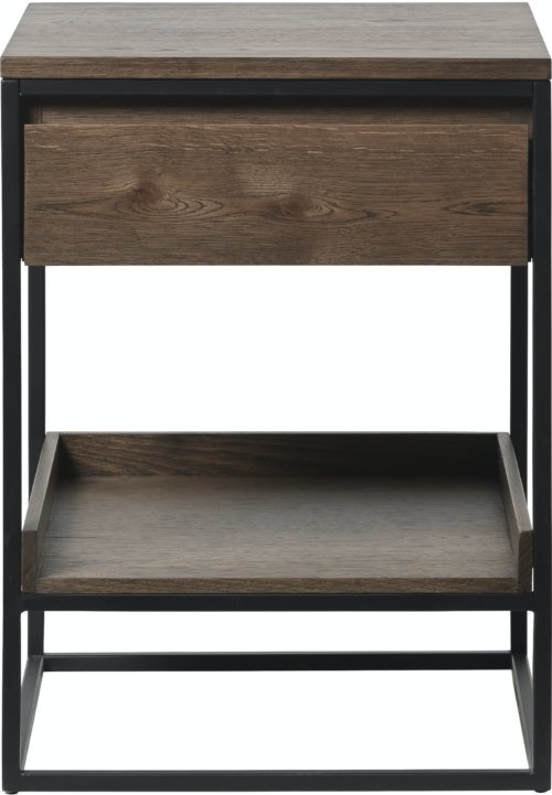 På billedet ser du variationen Rivoli, Sidebord, Egetræ fra brandet Unique Furniture i en størrelse H: 60 cm. x B: 45 cm. x L: 45 cm. i farven Røget/Sort