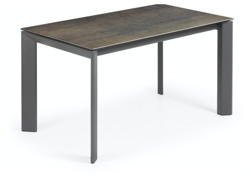 På billedet ser du variationen Axis Ceramic, Udtrækkeligt spisebord, moderne, keramisk fra brandet LaForma i en størrelse H: 76 cm. B: 140 cm. L: 90 cm. i farven Jern/Sort