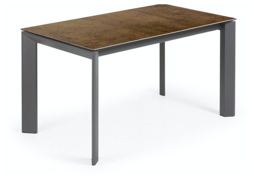 På billedet ser du variationen Axis Ceramic, Udtrækkeligt spisebord, moderne, keramisk fra brandet LaForma i en størrelse H: 76 cm. B: 140 cm. L: 90 cm. i farven Brun/Sort