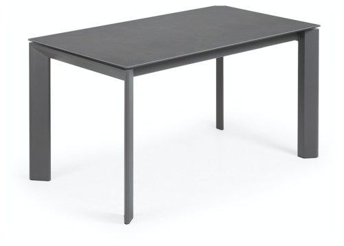 På billedet ser du variationen Axis Ceramic, Udtrækkeligt spisebord, moderne, keramisk fra brandet LaForma i en størrelse H: 76 cm. B: 140 cm. L: 90 cm. i farven Mørkegrå