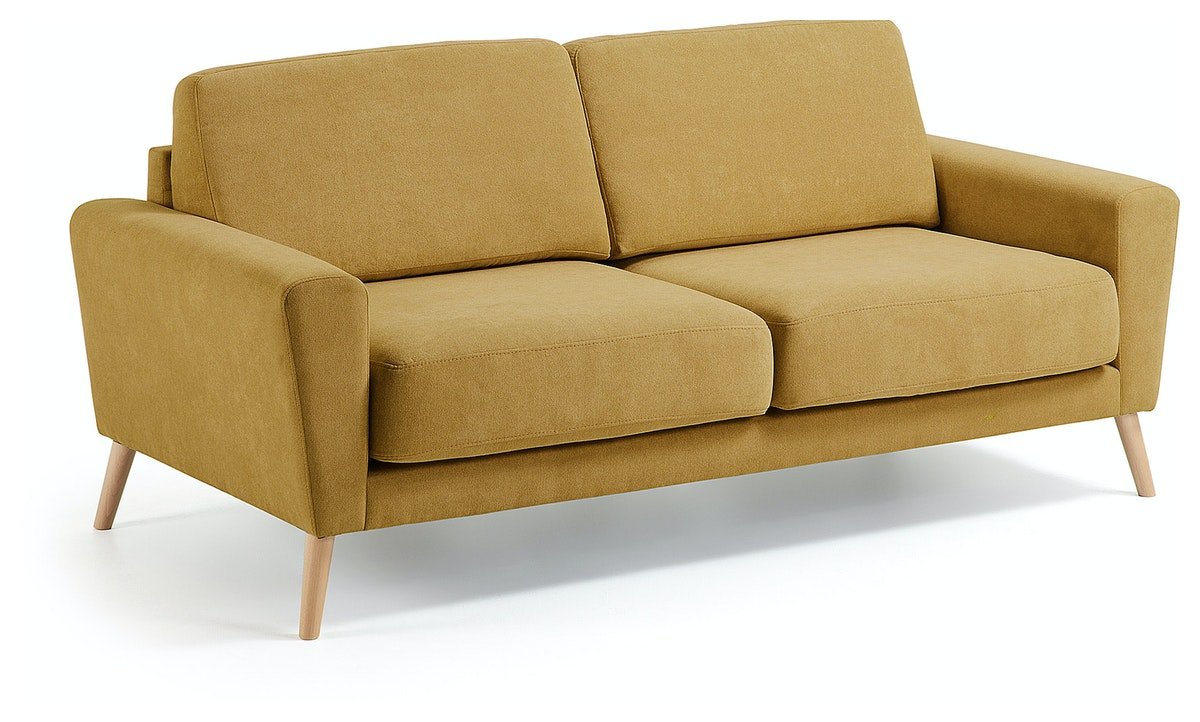 Narnia, 3-personers sofa, vintage, nordisk, stof by LaForma (H: 88 cm. B: 192 cm. L: 90 cm., Sennep)