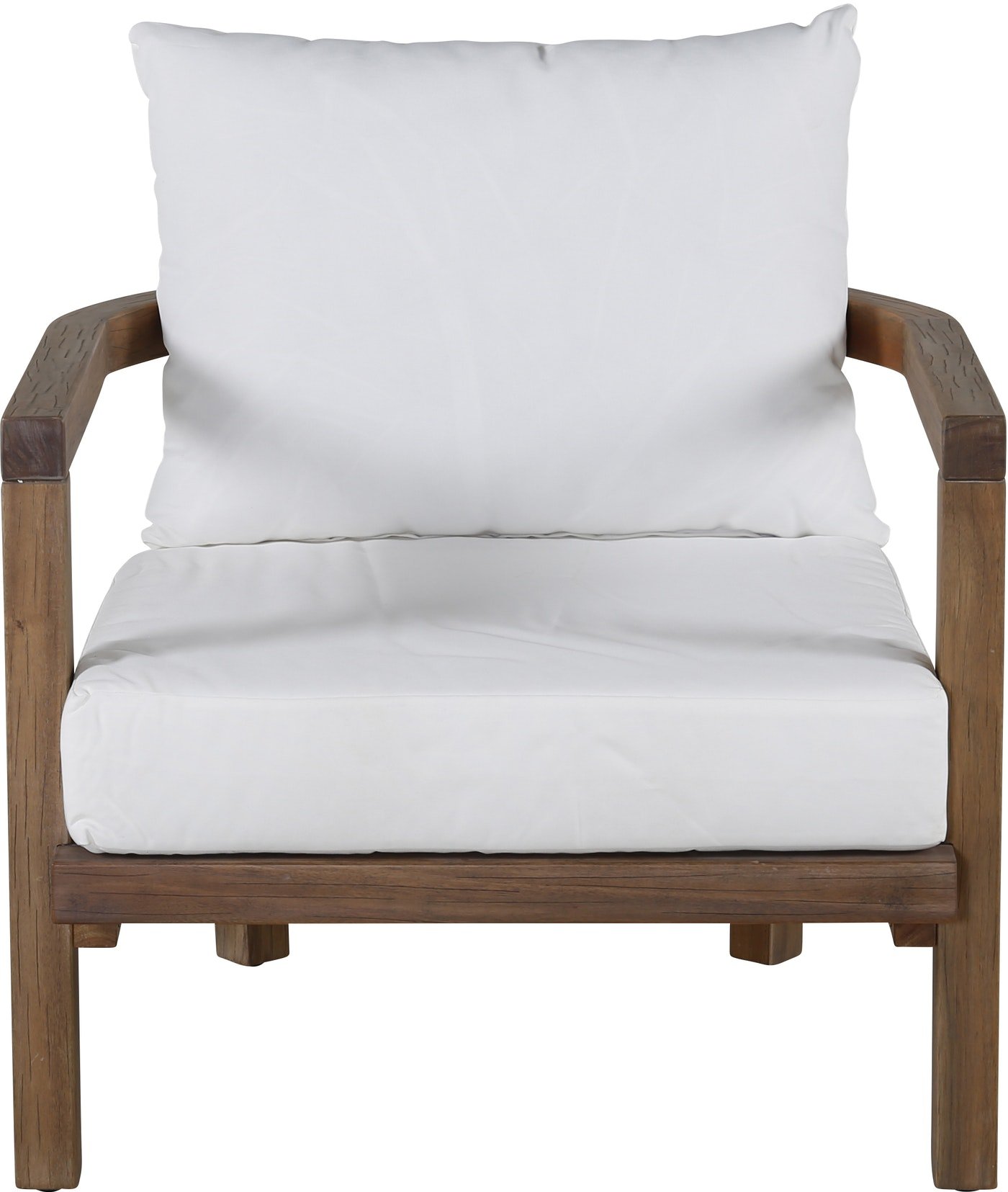 På billedet ser du Erica, Udendørs hvilestol, akacietræ fra brandet Venture Design i en størrelse H: 55 cm. x B: 69 cm. x L: 70,5 cm. i farven Hvid/Natur