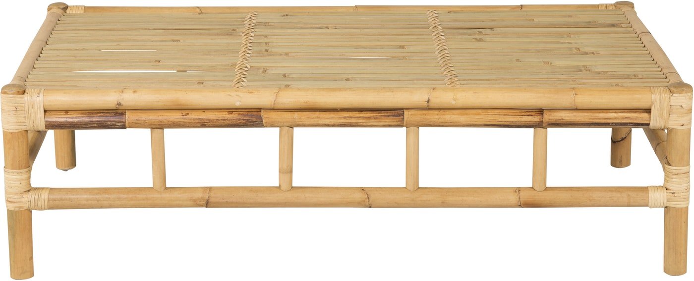 På billedet ser du variationen Cane, Udendørs sidebord, bambus fra brandet Venture Design i en størrelse H: 35,5 cm. x B: 70 cm. x L: 120 cm. i farven Natur