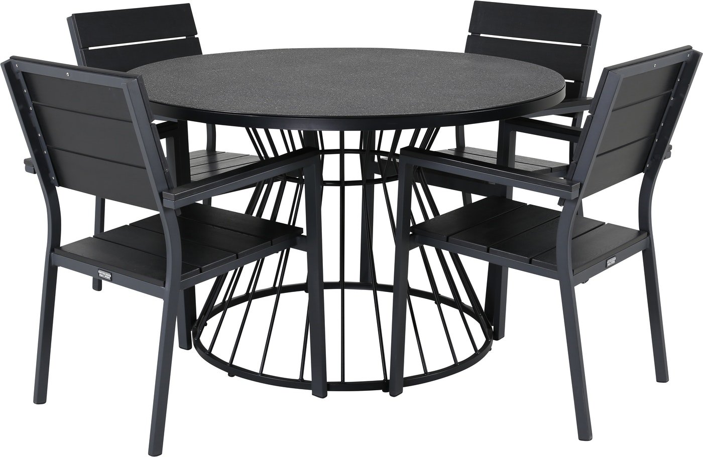 På billedet ser du Levels, Udendørs spisebordsstol, aluminium fra brandet Venture Design i en størrelse H: 89 cm. x B: 57 cm. x L: 59 cm. i farven Sort
