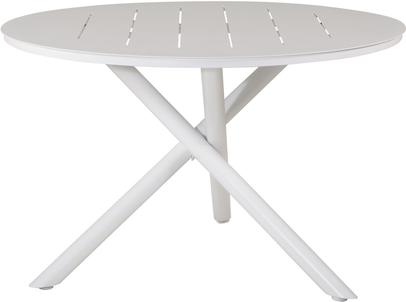 Billede af Alma, Udendørs spisebord, aluminium by Venture Design (D: 120 cm. x H: 75 cm., Hvid)