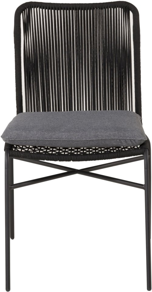 På billedet ser du variationen Julian, Udendørs spisebordsstol, galvaniseret stål fra brandet Venture Design i en størrelse H: 88 cm. x B: 53 cm. x L: 66,5 cm. i farven Sort