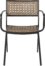 På billedet ser du variationen Paola, Udendørs spisebordsstol, rattan fra brandet Venture Design i en størrelse H: 78 cm. x B: 56 cm. x L: 59 cm. i farven Sort/Natur