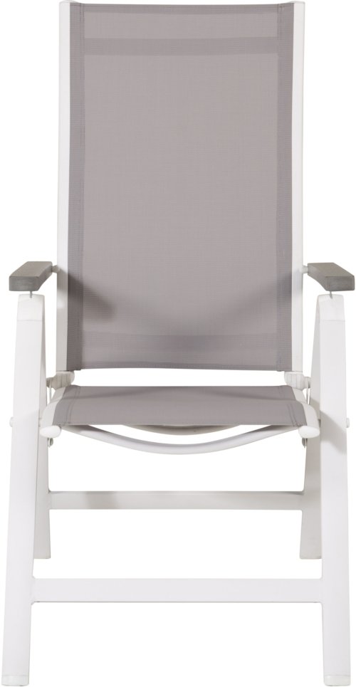 På billedet ser du variationen Albany, Udendørs klapstol, aluminium fra brandet Venture Design i en størrelse H: 109,5 cm. x B: 59 cm. x L: 67 cm. i farven Grå