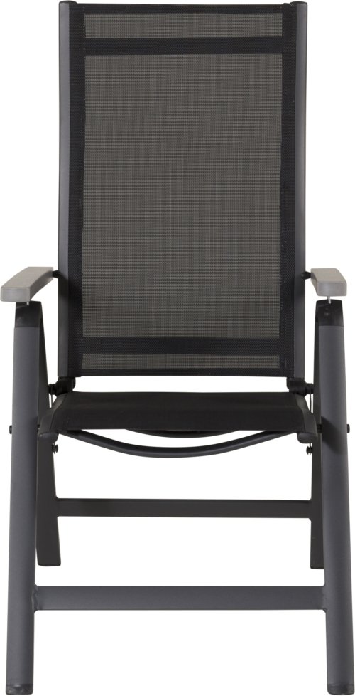 På billedet ser du variationen Albany, Udendørs klapstol, aluminium fra brandet Venture Design i en størrelse H: 109,5 cm. x B: 59 cm. x L: 67 cm. i farven Sort