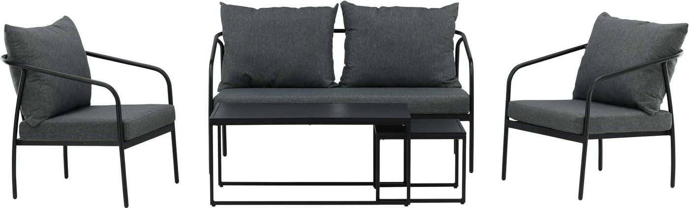 På billedet ser du Sopot, Udendørs sofasæt fra brandet Venture Design i en størrelse H: 1 cm. x B: 1 cm. x L: 1 cm. i farven Sort/Grå