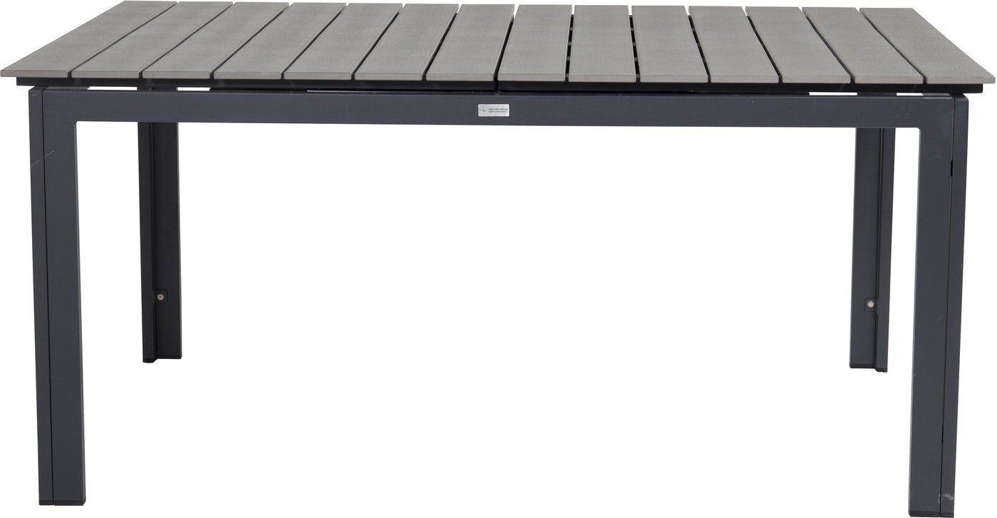 På billedet ser du Levels, Udendørs spiseborde med udtræk fra brandet Venture Design i en størrelse H: 75 cm. x B: 100 cm. x L: 160 cm. i farven Sort/Grå