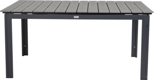 På billedet ser du variationen Levels, Udendørs spiseborde med udtræk fra brandet Venture Design i en størrelse H: 75 cm. x B: 100 cm. x L: 160 cm. i farven Sort/Grå