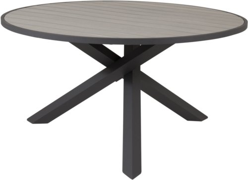 På billedet ser du variationen Parma, Udendørs spisebord fra brandet Venture Design i en størrelse D: 140 cm. x H: 73 cm. x D: 73 cm. i farven Sort/Grå