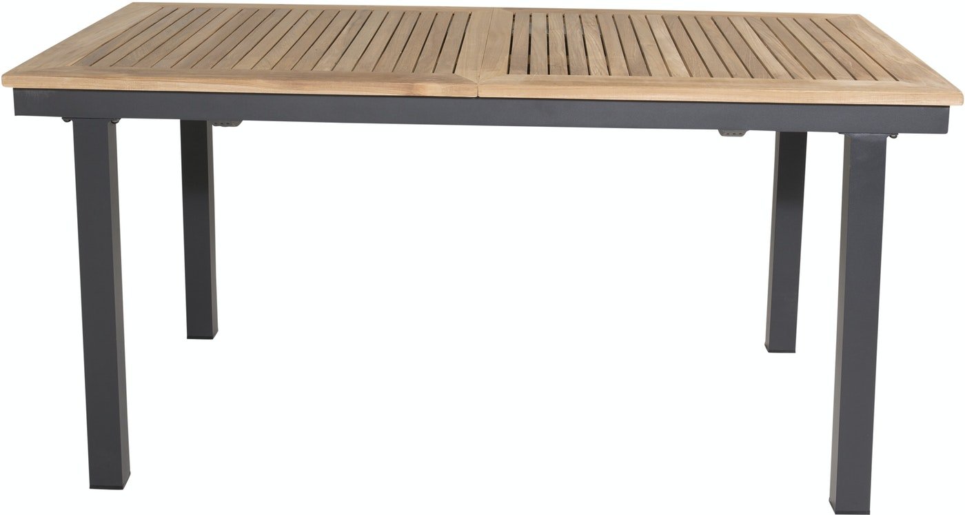 På billedet ser du Panama, Udendørs spiseborde med udtræk, teaktræ fra brandet Venture Design i en størrelse H: 74 cm. x B: 90 cm. x L: 152 cm. x D: 75 cm. i farven Sort/Natur