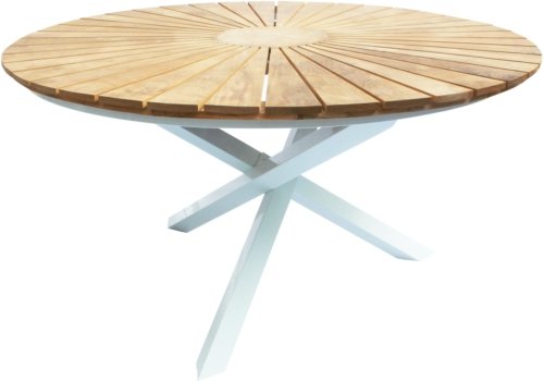 På billedet ser du variationen Mexico, Udendørs spisebord, teaktræ fra brandet Venture Design i en størrelse D: 140 cm. x H: 76 cm. x D: 75 cm. i farven Hvid/Natur