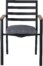 På billedet ser du variationen Brasilia, Udendørs stabelbar stol, teaktræ fra brandet Venture Design i en størrelse H: 89 cm. x B: 56 cm. x L: 60 cm. i farven Sort