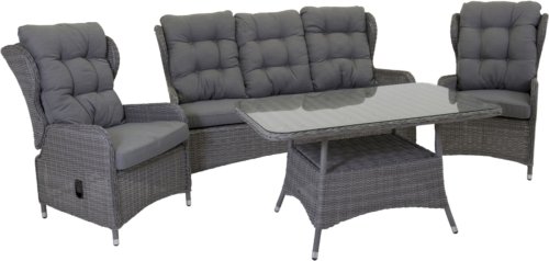 På billedet ser du variationen Washington, Udendørs sofasæt fra brandet Venture Design i en størrelse H: 66 cm. x B: 75 cm. x L: 125 cm. i farven Grå