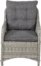 På billedet ser du variationen Vikelund, Udendørs stol med armlæn, aluminium fra brandet Venture Design i en størrelse H: 92 cm. x B: 65 cm. x D: 75 cm. i farven Grå