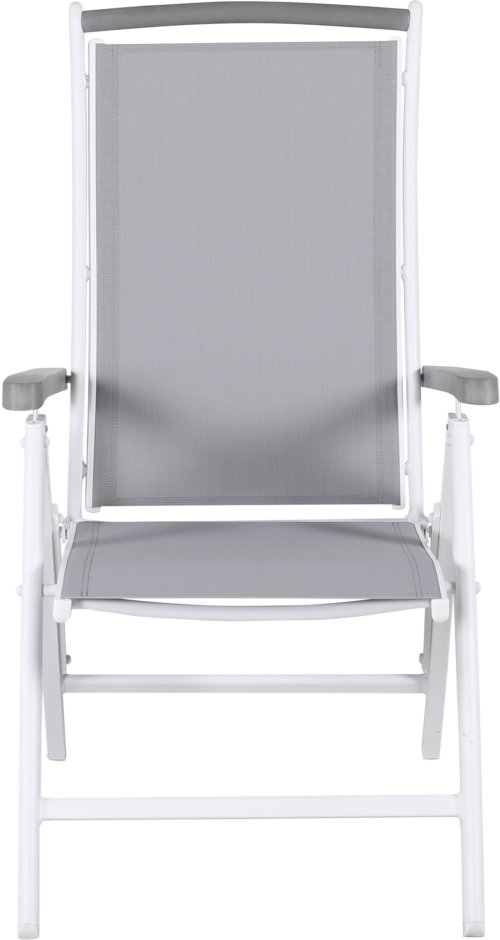 På billedet ser du variationen Albany, Udendørs klapstol fra brandet Venture Design i en størrelse H: 108 cm. x B: 59 cm. x L: 73 cm. i farven Hvid/Grå