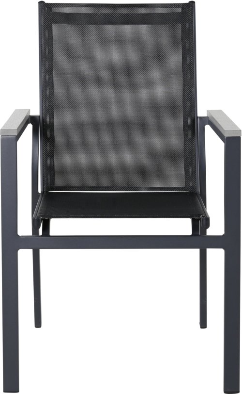 På billedet ser du variationen Parma, Udendørs spisebordsstol fra brandet Venture Design i en størrelse H: 60 cm. x B: 57 cm. x L: 89 cm. i farven Sort/Grå