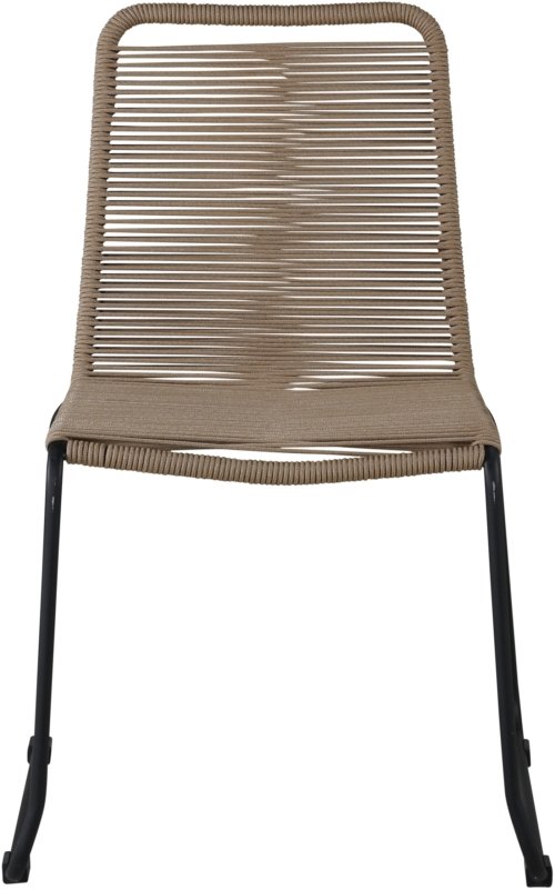 På billedet ser du variationen Lindos, Udendørs spisebordsstol, stål fra brandet Venture Design i en størrelse H: 86 cm. x B: 57 cm. x L: 59 cm. i farven Sort/Natur