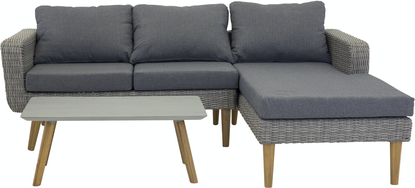 På billedet ser du Vodice, Udendørs sofa fra brandet Venture Design i en størrelse H: 37 cm. x B: 50 cm. x L: 90 cm. i farven Grå