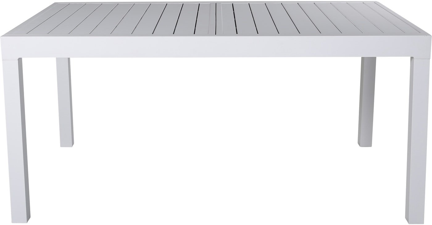 På billedet ser du Marbella, Udendørs spiseborde med udtræk fra brandet Venture Design i en størrelse H: 74 cm. x B: 100 cm. x L: 160 cm. i farven Hvid