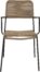 På billedet ser du variationen Lindos, Udendørs spisebordsstol med armlæn, stål fra brandet Venture Design i en størrelse H: 85 cm. x B: 55 cm. x L: 66 cm. i farven Sort/Latte