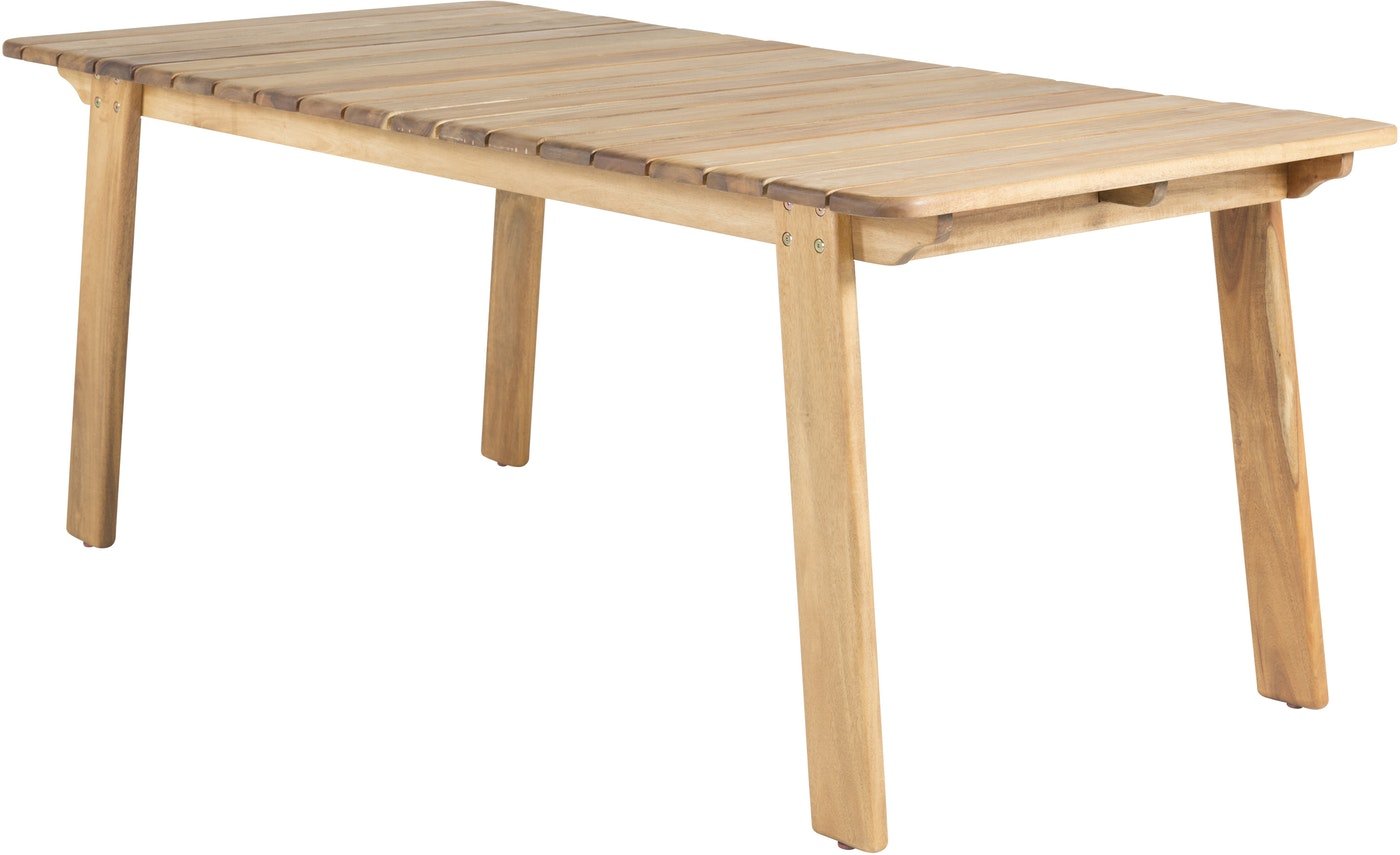 På billedet ser du Marion, Udendørs spiseborde med udtræk fra brandet Venture Design i en størrelse H: 74 cm. x B: 90 cm. x L: 180 cm. i farven Natur