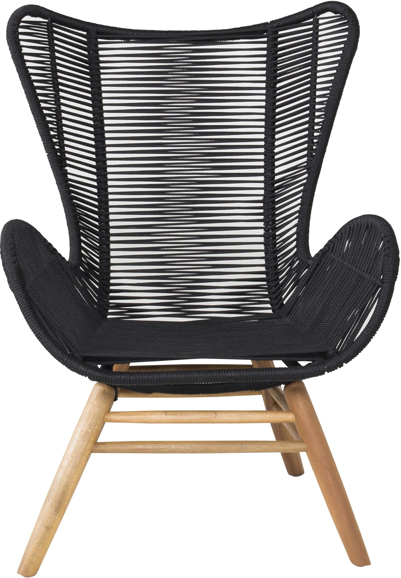 På billedet ser du Tingeling, Udendørs hvilestol, akacietræ fra brandet Venture Design i en størrelse H: 102,5 cm. x B: 72 cm. x L: 78 cm. i farven Sort