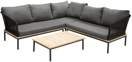 På billedet ser du variationen Andorra, Udendørs sofasæt fra brandet Venture Design i en størrelse H: 27 cm. x B: 60 cm. x L: 90 cm. i farven Sort/Grå