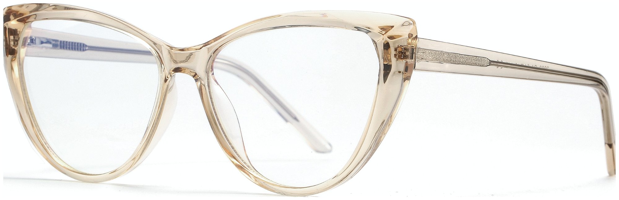 Cat-Eye bluelight briller til kvinder, Flash by Kaleu (H: 5,4 cm. x B: 1,6 cm. x L: 14,7 cm., Guld)