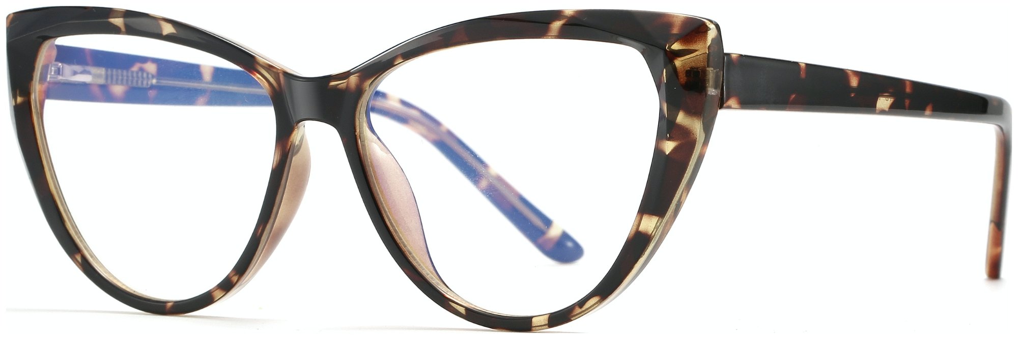 Cat-Eye bluelight briller til kvinder, Flash by Kaleu (H: 5,4 cm. x B: 1,6 cm. x L: 14,7 cm., Brun)