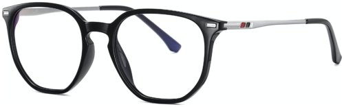 På billedet ser du variationen Regulær bluelight briller, Intro fra brandet Kaleu i en størrelse H: 5,4 cm. x B: 2 cm. x L: 14,5 cm. i farven Sort