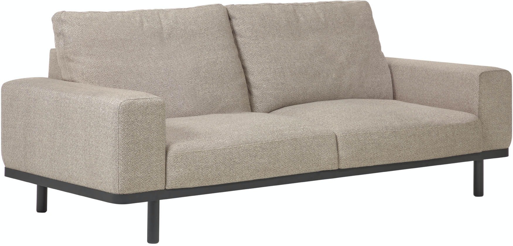 Noa, 3-personers sofa, Stof by LaForma (H: 94 cm. B: 230 cm. L: 100 cm., Beige/sort)