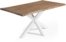 På billedet ser du variationen Argo, Spisebord med krydsstel, Træ fra brandet LaForma i en størrelse H: 78 cm. B: 180 cm. L: 100 cm. i farven Mørk/Hvid