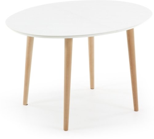 På billedet ser du variationen Oqui, Udtrækkeligt spisebord, nordisk, moderne fra brandet LaForma i en størrelse H: 74 cm. B: 120 cm. L: 90 cm. i farven Hvid/Natur