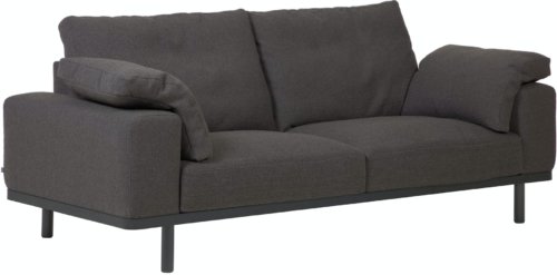 På billedet ser du variationen Noa, 3-personers sofa, Traditional, Stof fra brandet LaForma i en størrelse H: 94 cm. B: 230 cm. L: 100 cm. i farven Grå/sort