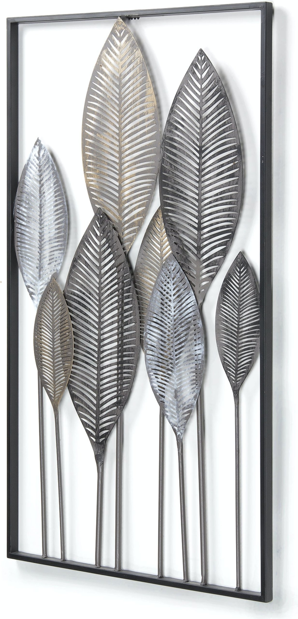 På billedet ser du variationen Leaves, Dekorativt panel, moderne, metal fra brandet LaForma i en størrelse H: 95 cm. B: 52.5 cm. L: 2 cm. i farven Flerfarvet