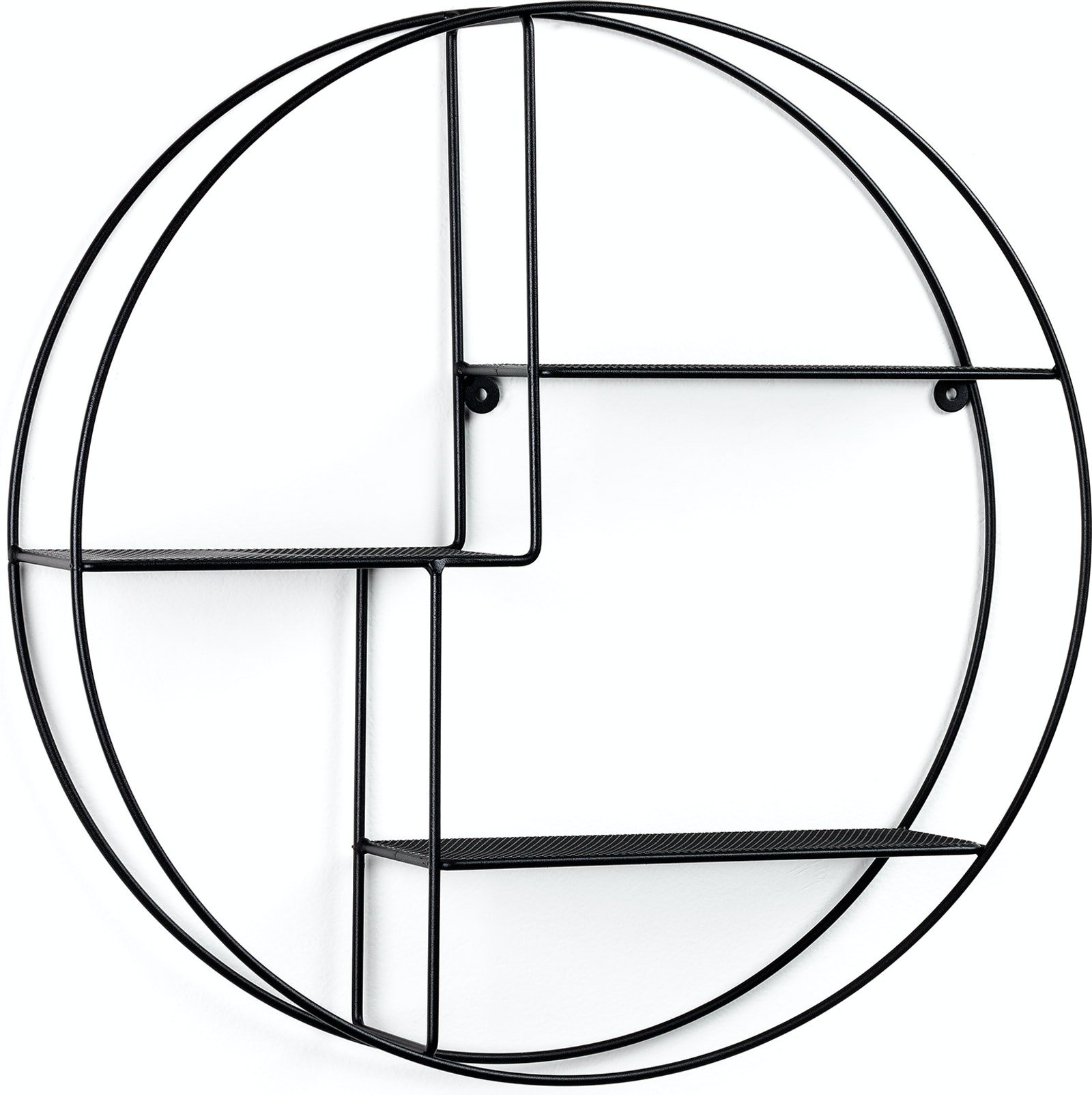 Ashlee, Væghylde, industriel, moderne, metal by LaForma (H: 55 cm. B: 55 cm. L: 12 cm., Sort)