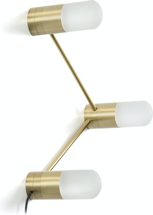På billedet ser du variationen Badra, Bordlampe, moderne, nordisk, metal fra brandet LaForma i en størrelse H: 13 cm. B: -52 cm. L: -28 cm. i farven Guld