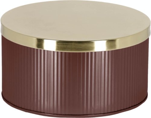 På billedet ser du variationen Quelia, Dekorativ æske, vintage, moderne, metal fra brandet LaForma i en størrelse H: 9 cm. B: 18 cm. L: 18 cm. i farven Rød/Guld