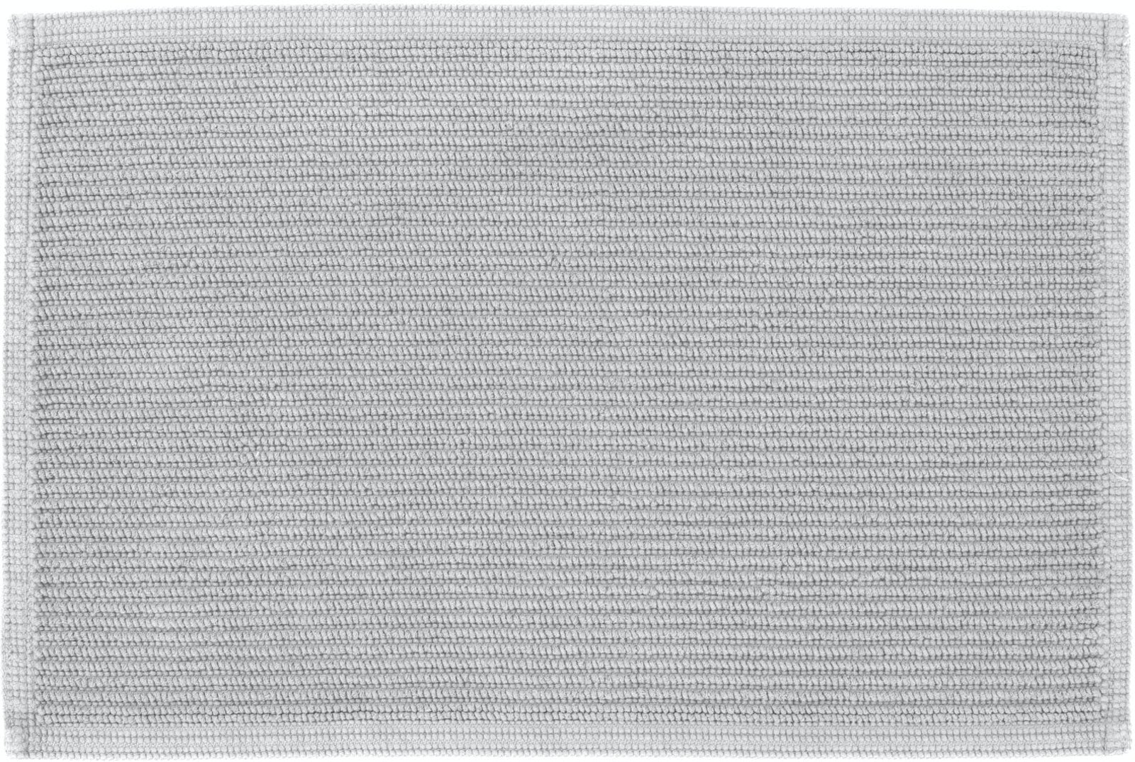 Billede af Miekki, Bademåtte, moderne, nordisk, stof by LaForma (H: 1 cm. B: 40 cm. L: 60 cm., Grå)