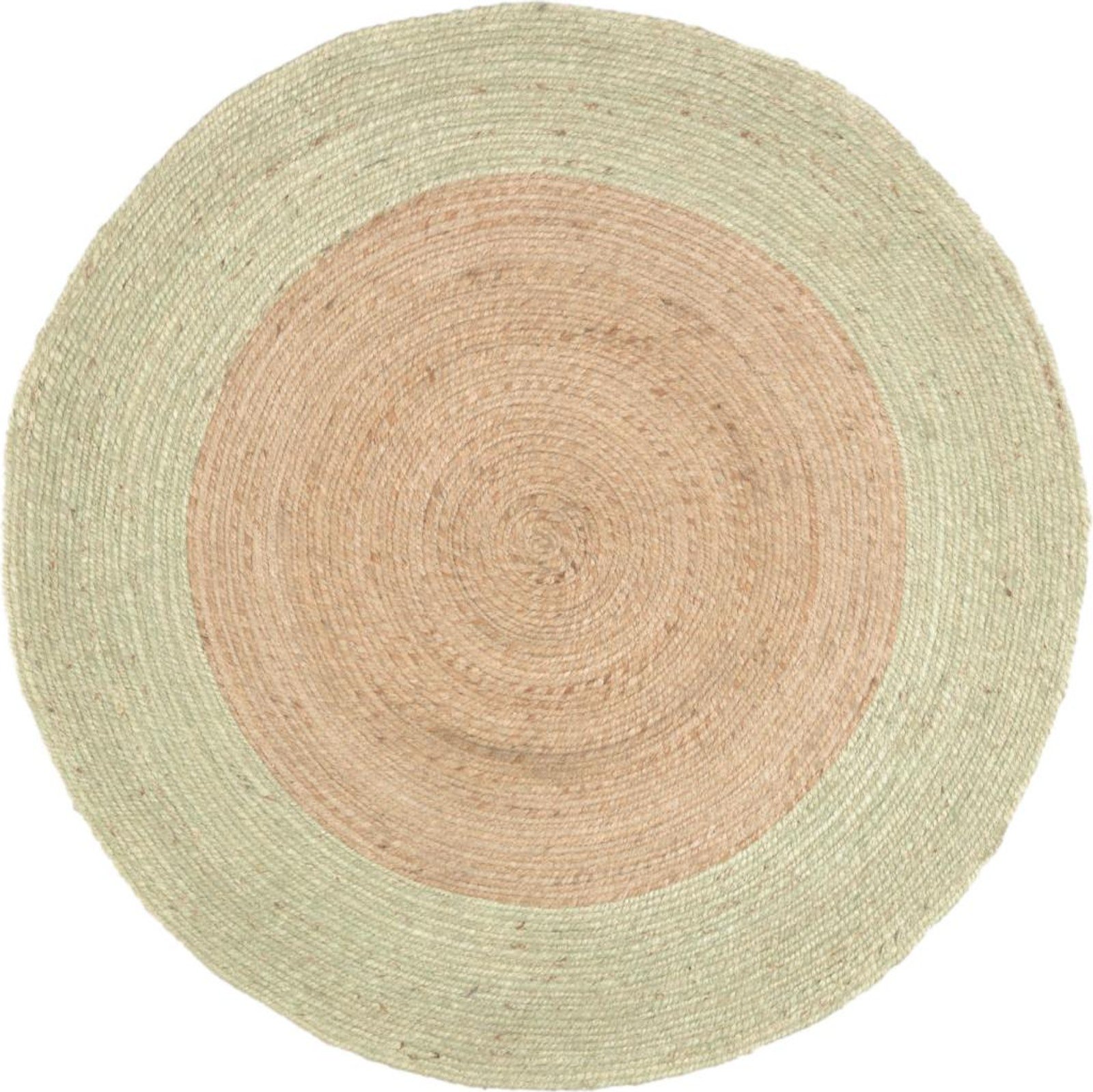 7: Adabel, Tæppe, naturlige fibre by LaForma (H: 1 cm. B: 120 cm. L: 120 cm., Natur/Grøn)