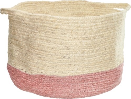 På billedet ser du variationen Adabel, Kurv, naturlige fibre fra brandet LaForma i en størrelse H: 40 cm. B: 30 cm. L: 30 cm. i farven Natur/Lyserød