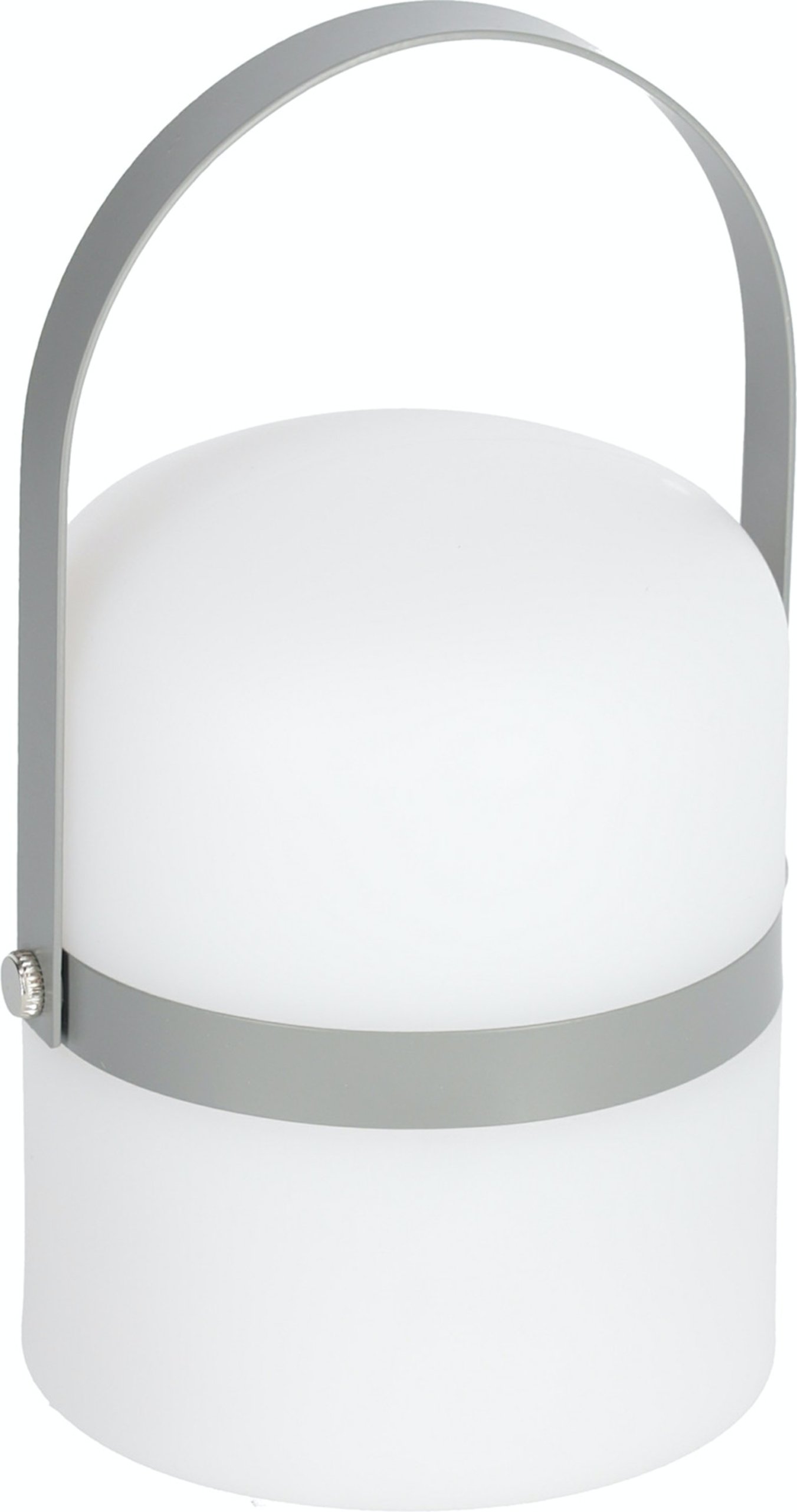 LAFORMA Janvir genopladelig bordlampe - hvid plast og lysegrå metal