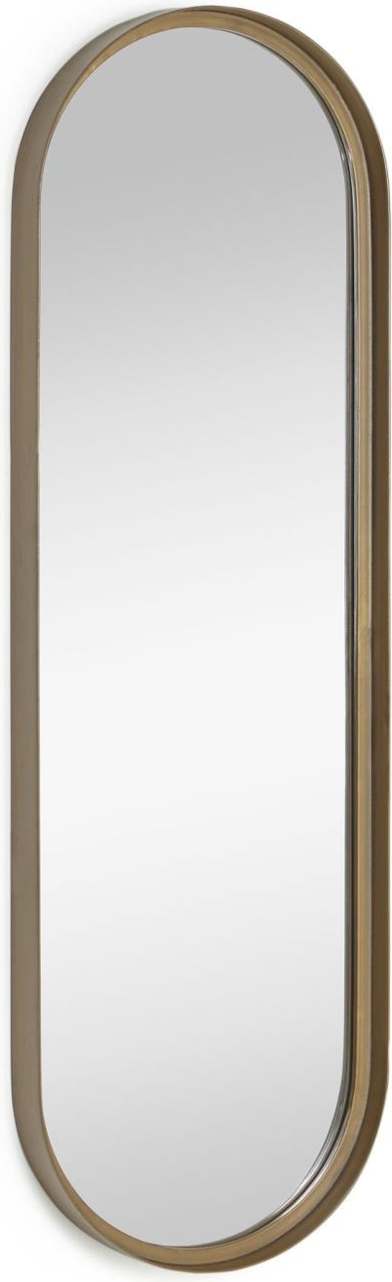 På billedet ser du Tiare, Vægspejl, metal fra brandet LaForma i en størrelse H: 100 cm. B: 31.5 cm. L: 5 cm. i farven Guld